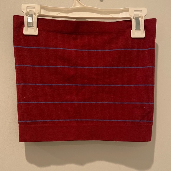 Red and Blue Striped Crop Top - Picture 3 of 3